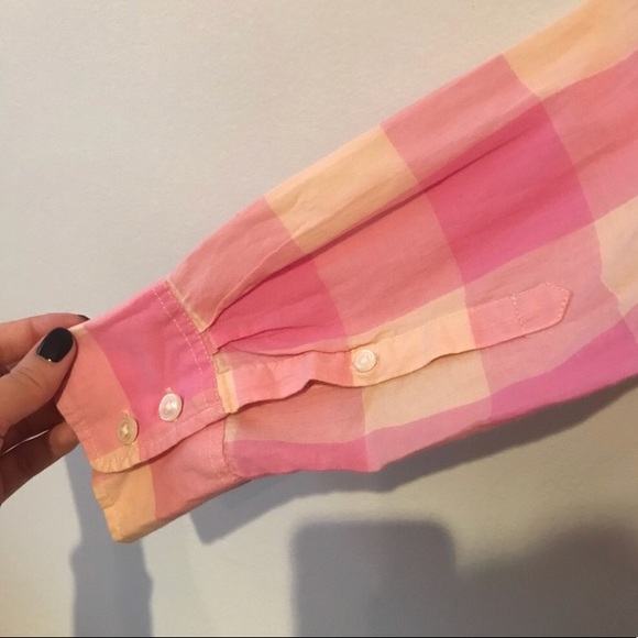 J. Crew Perfect Shirt in Wide Pink Check - Picture 4 of 5